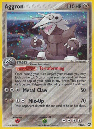 Pokemon EX Power Keepers Booster Pack Aggron Artwork for sale online 