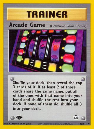 Neo Genesis Arcade Game (Goldenrod Game Corner) #083