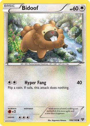 XY Base Set Bidoof #106