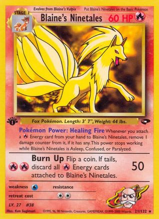 Gym Challenge Blaine's Ninetales #021