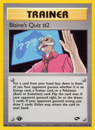Gym Challenge Blaine's Quiz #2 #111