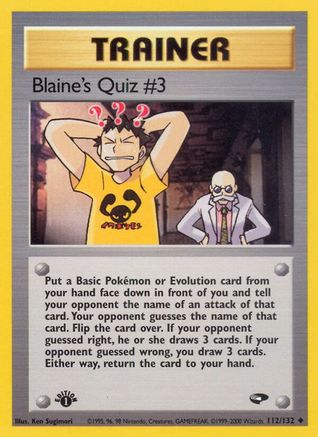Gym Challenge Blaine's Quiz #3 #112