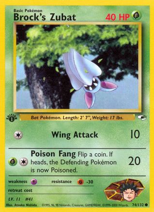 Gym Heroes Brock's Zubat (74) #074