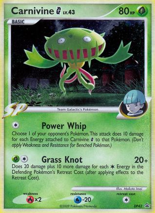 Diamond and Pearl Promos Carnivine G #DP42