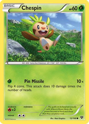 XY Base Set Chespin #12