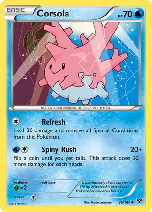 XY Base Set Corsola #36