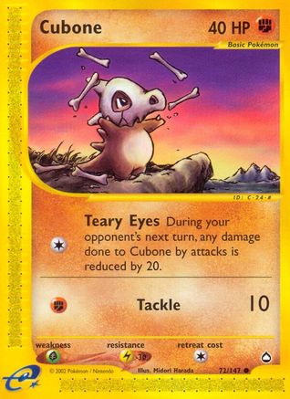 Aquapolis Cubone #072