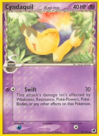 Dragon Frontiers Cyndaquil (Delta Species) #45