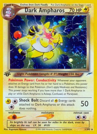 Neo Destiny Dark Ampharos #001