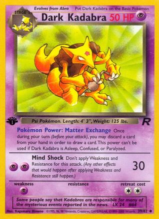 Team Rocket Dark Kadabra #39