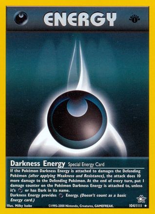 Neo Genesis Darkness Energy #104