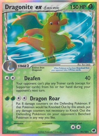 Dragon Frontiers Dragonite ex (Delta Species) #91