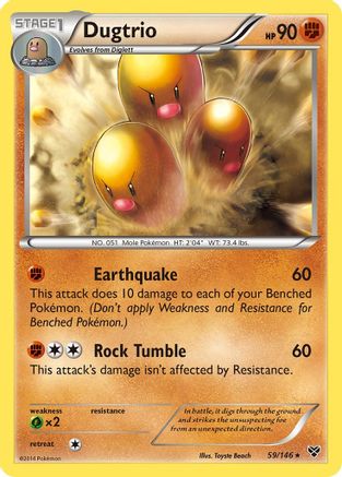 XY Base Set Dugtrio #59