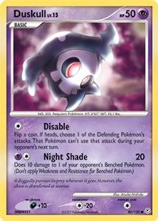 Diamond and Pearl Duskull #80