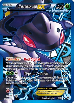 Genesect Ex (team Plasma) (97 Full Art) - Plasma Blast - Pokemon