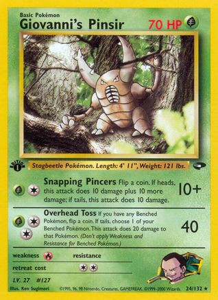 Gym Challenge Giovanni's Pinsir #024