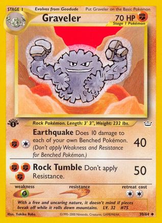 Neo Revelation Graveler #30