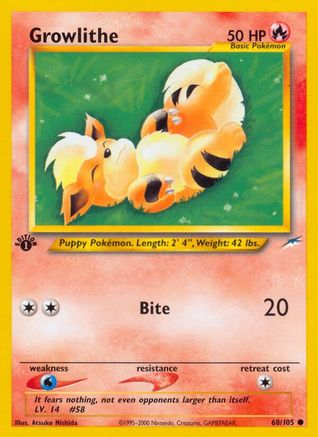 Neo Destiny Growlithe #068