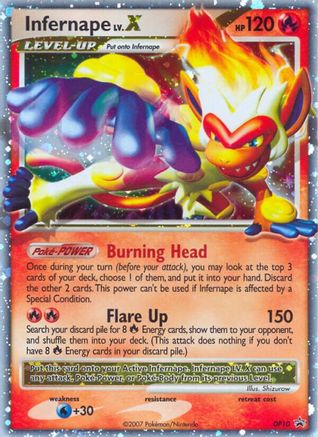 Diamond and Pearl Promos Infernape LV.X #DP10