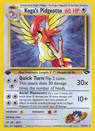 Gym Challenge Koga's Pidgeotto #027