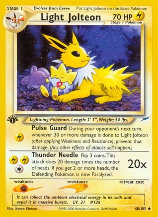 Buy Light Jolteon Neo Destiny At Tcgplayer Com