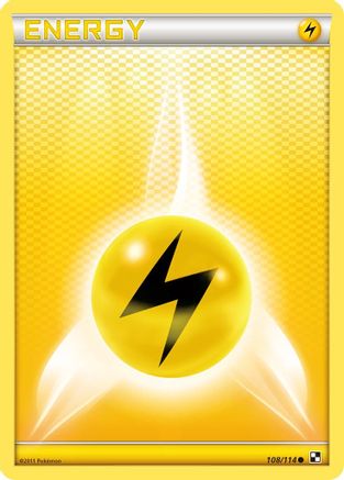 Black and White Lightning Energy #108