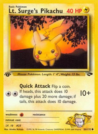 Gym Challenge Lt. Surge's Pikachu #084