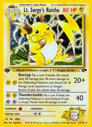 Gym Challenge Lt. Surge's Raichu #011