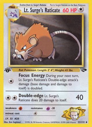 Gym Challenge Lt. Surge's Raticate #053