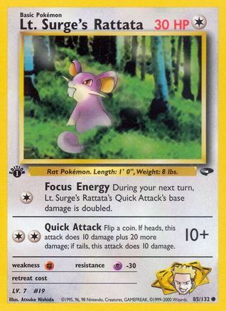 Gym Challenge Lt. Surge's Rattata #085