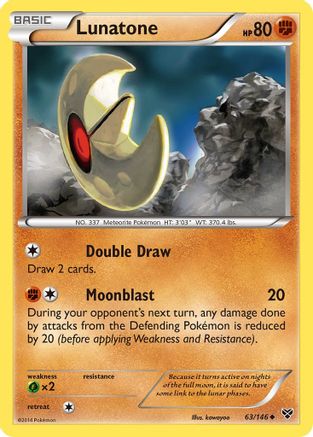 XY Base Set Lunatone #63
