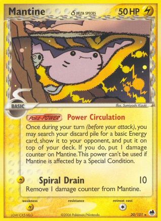 Dragon Frontiers Mantine (Delta Species) #20