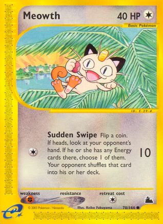 Skyridge Meowth #078