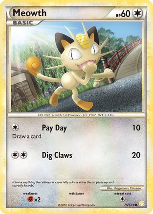 HeartGold SoulSilver Meowth #75