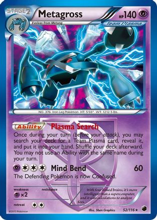 Plasma Freeze Metagross (Team Plasma) #52