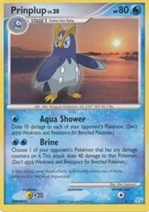 Prinplup 6 DP Trainer Kit: Manaphy & Lucario Pokémon card