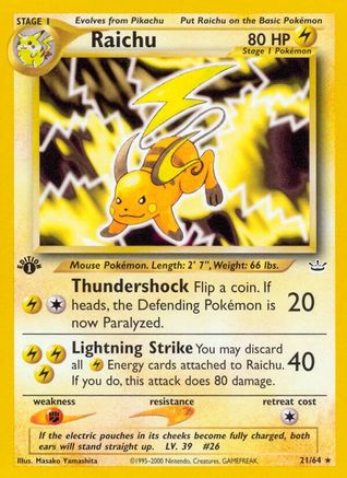 Neo Revelation Raichu #21