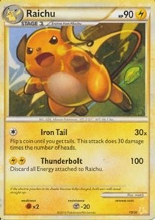 Raichu (#19 Non-Holo) 19 HGSS Trainer Kit: Gyarados & Raichu Pokémon card