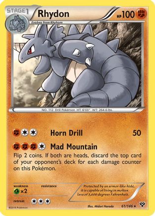 XY Base Set Rhydon #61