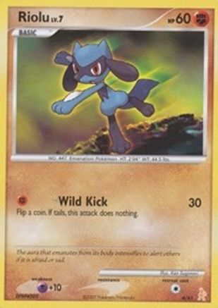 Riolu 6 DP Trainer Kit: Manaphy & Lucario Pokémon card