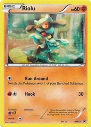 Black and White Promos Riolu - BW33 (Cosmos Holo) #BW33