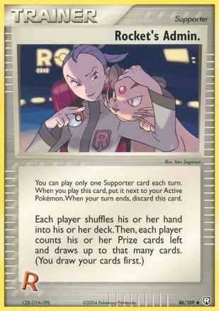 Team Rocket Returns Rocket's Admin. #86