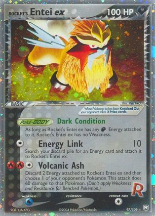 Team Rocket Returns Rocket's Entei ex #97