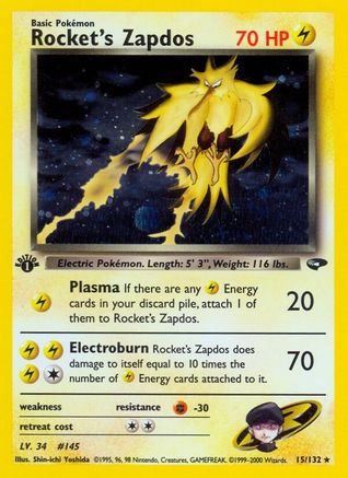 Gym Challenge Rocket's Zapdos #015