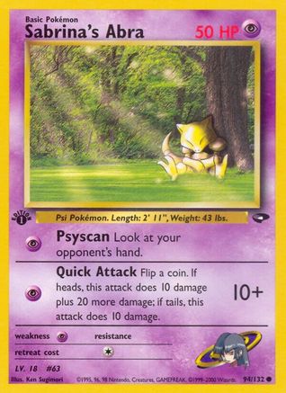 Gym Challenge Sabrina's Abra (94) #094