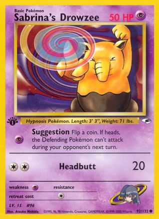 Gym Heroes Sabrina's Drowzee #092