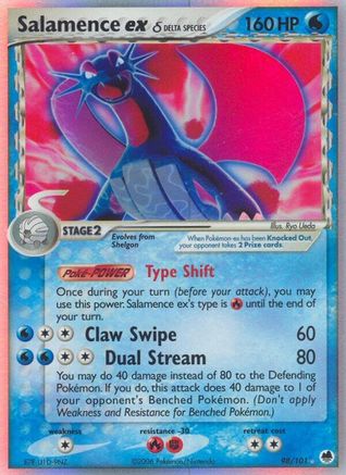 Dragon Frontiers Salamence ex (Delta Species) #98