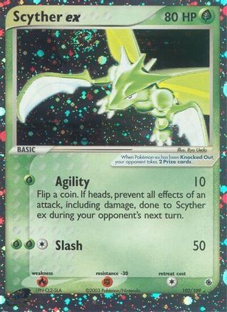 Ruby and Sapphire Scyther ex #102