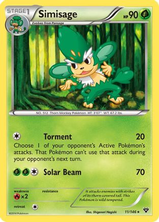XY Base Set Simisage #11