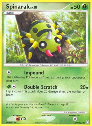 Mysterious Treasures Spinarak #103